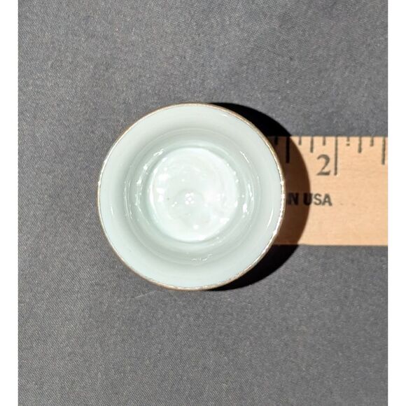 Vtg Kutani Porcelain Lithophane Whistling Bird Sake Set Cup Bottle Japanese 6pcs - Picture 5 of 5